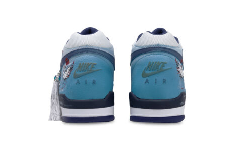Nike Flight Legacy Vintage Basketball Shoes Men’s Mid Top White Blue