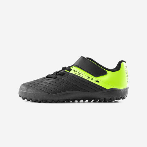 DECATHLON TF Turf Cushioning Slip Resistant Abrasion Resistant Soccer Shoes Unisex Black