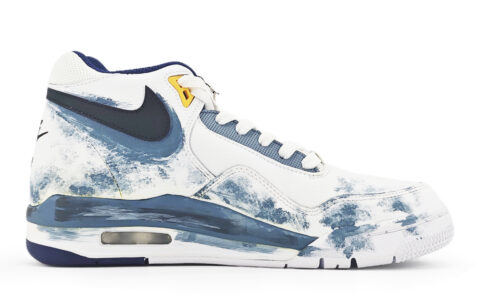 Nike Flight Legacy Slip Resistant Mid top Vintage Basketball Shoes Men’s Blue