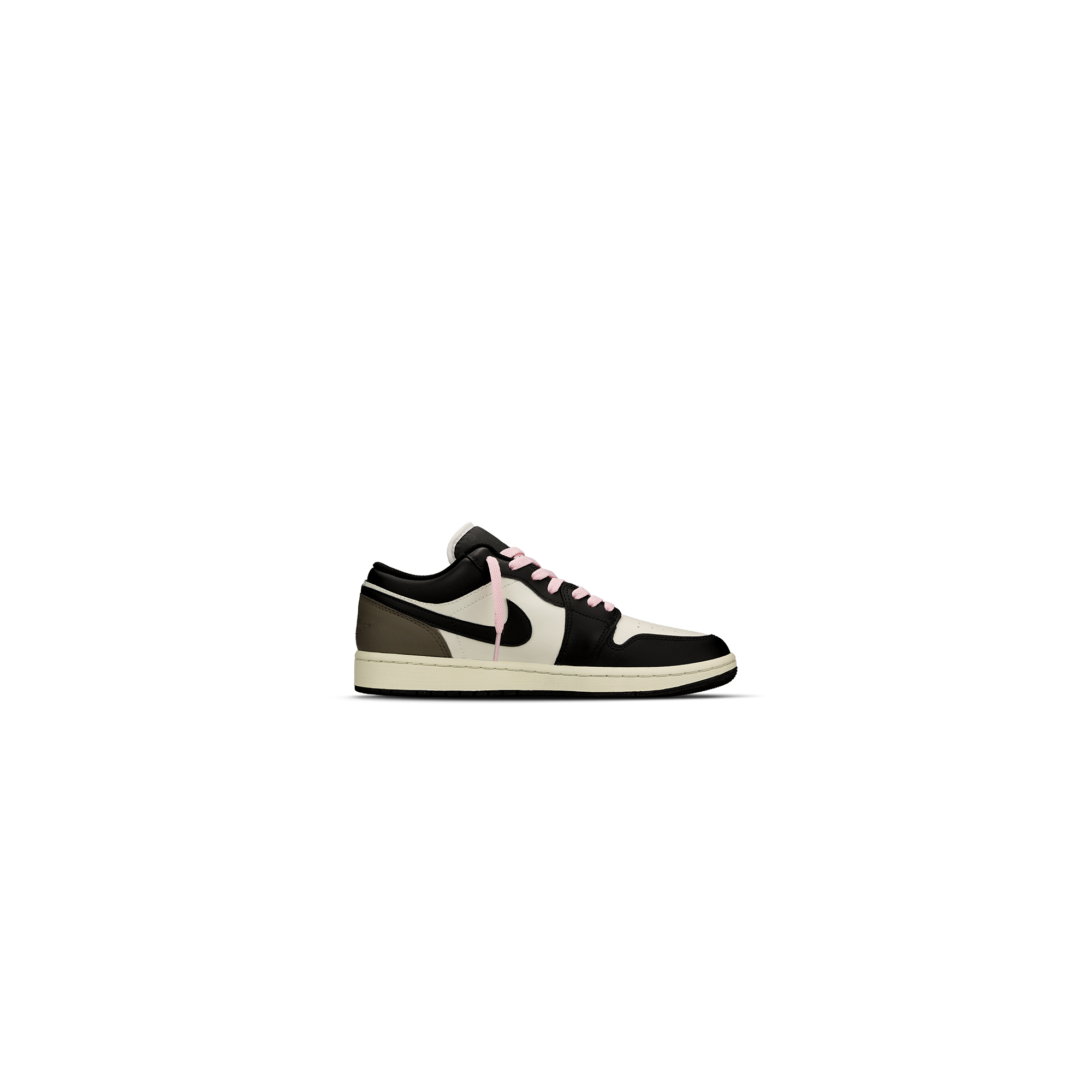 Jordan Air Jordan 1 Slip Resistant Abrasion Resistant Low top Vintage Basketball Shoes Women’s Black White Brown