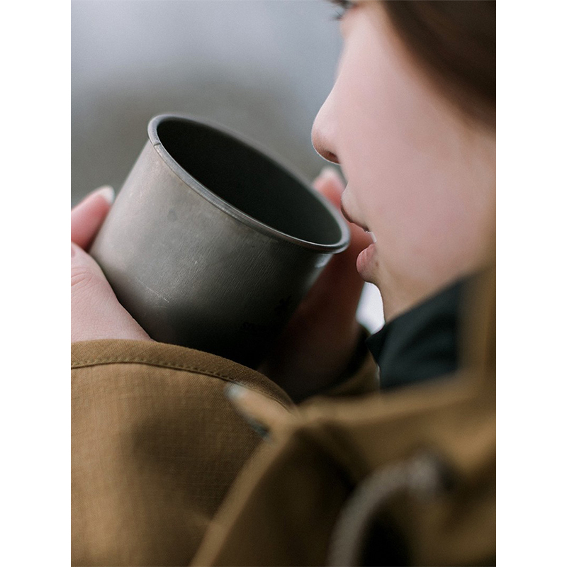 Snow Peak Outdoor Water Equipment 220ml Camping Single Layer Titanium Cup 67.2*79mm