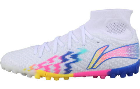 Li Ning Shadow Swift 2 TF Turf Artificial Turf Cushioning Soccer Shoes Men’s Blue White Colorful