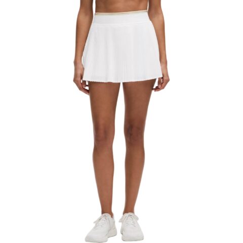 Lululemon VarsitySwift Tennis Bottom Women's White/Champagne Lurex