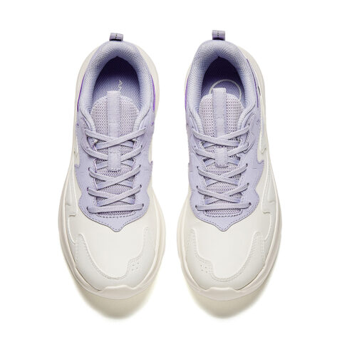 Anta Cushioning, Non Slip, And Waterproof Low top Running Shoes Women’s Mist Light Purple