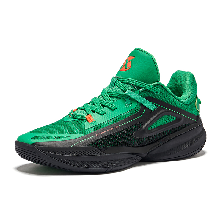 Erke Qianxun TD Cushioning Rebound Anti Rollover Low top Basketball Shoes Men’s Lime Green Jet Black