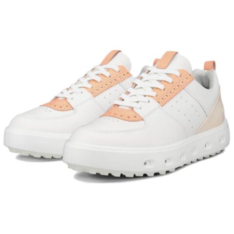 Ecco Street 720 Series Low top Golf Shoes Women’s White Orange