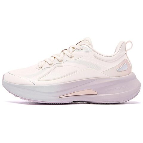 QIAODAN Iridescent 5.0 Synthetic Leather Slip Resistant Abrasion Resistant Low top Running Shoes Women’s Pink Purple