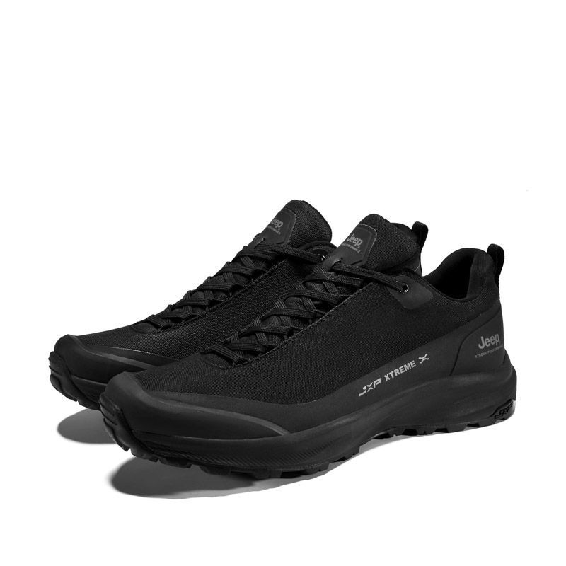 Jeep Grip Abrasion Resistant Waterproof Slip Resistant Low top Mountaineering Hiking Shoes Men’s Black