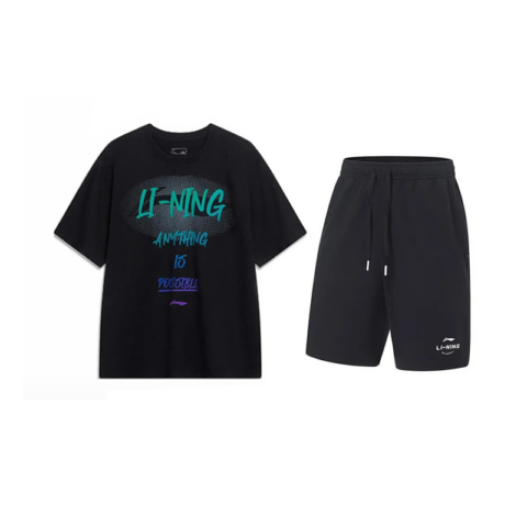 Li Ning Casual Sportswear Unisex Black+Black