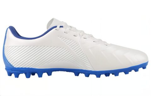 LiNing MG Rubber Short Studs Artificial Ground Cushioning Anti-Slip And Wear-Resistant Soccer Shoes Men’s White Blue