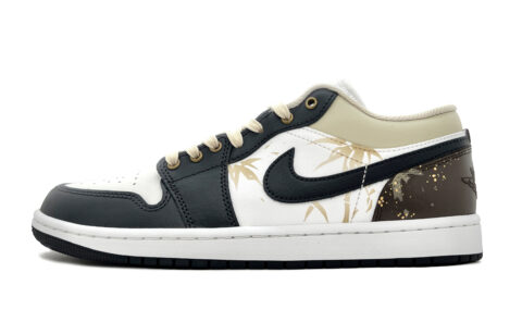 Jordan Air Jordan 1 Abrasion Resistant Low top Vintage Basketball Shoes Men’s Black Brown