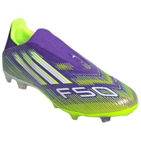 Adidas Adizero F50 League Laceless Fg Mg ‘Purple Rush Lucid Lemon’
