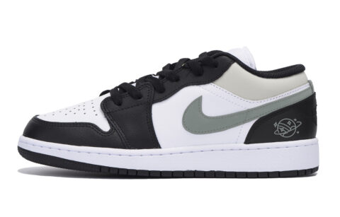 Jordan Air Jordan 1 Abrasion Resistant Slip Resistant Low top Vintage Basketball Shoes Men’s Black Gray
