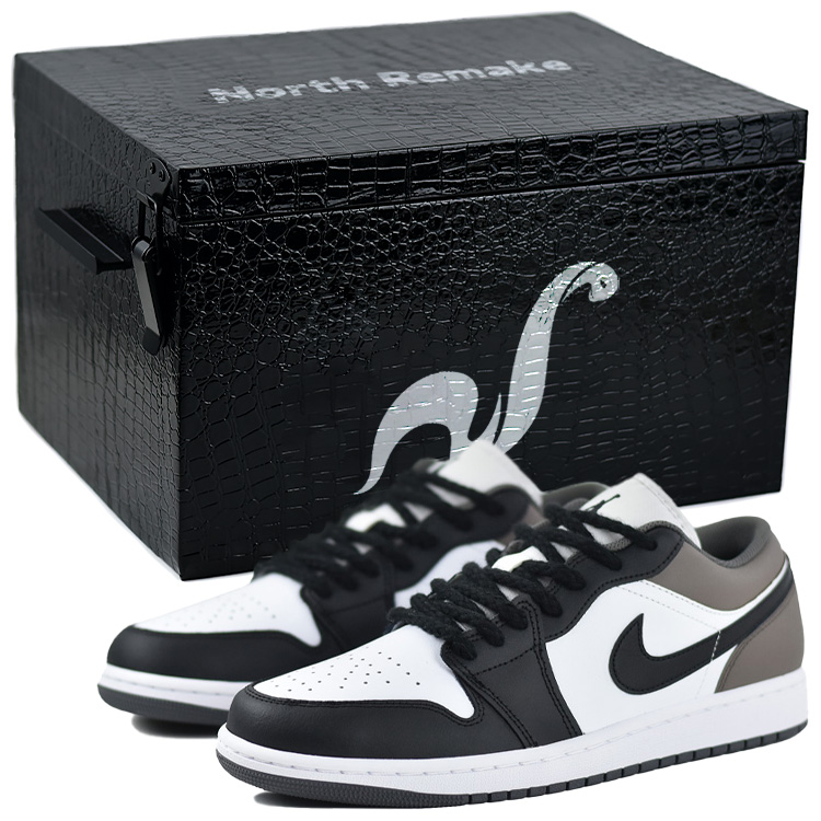 Jordan Air Jordan 1 Cushioning Slip Resistant Abrasion Resistant Low top Vintage Basketball Shoes Unisex Black Brown