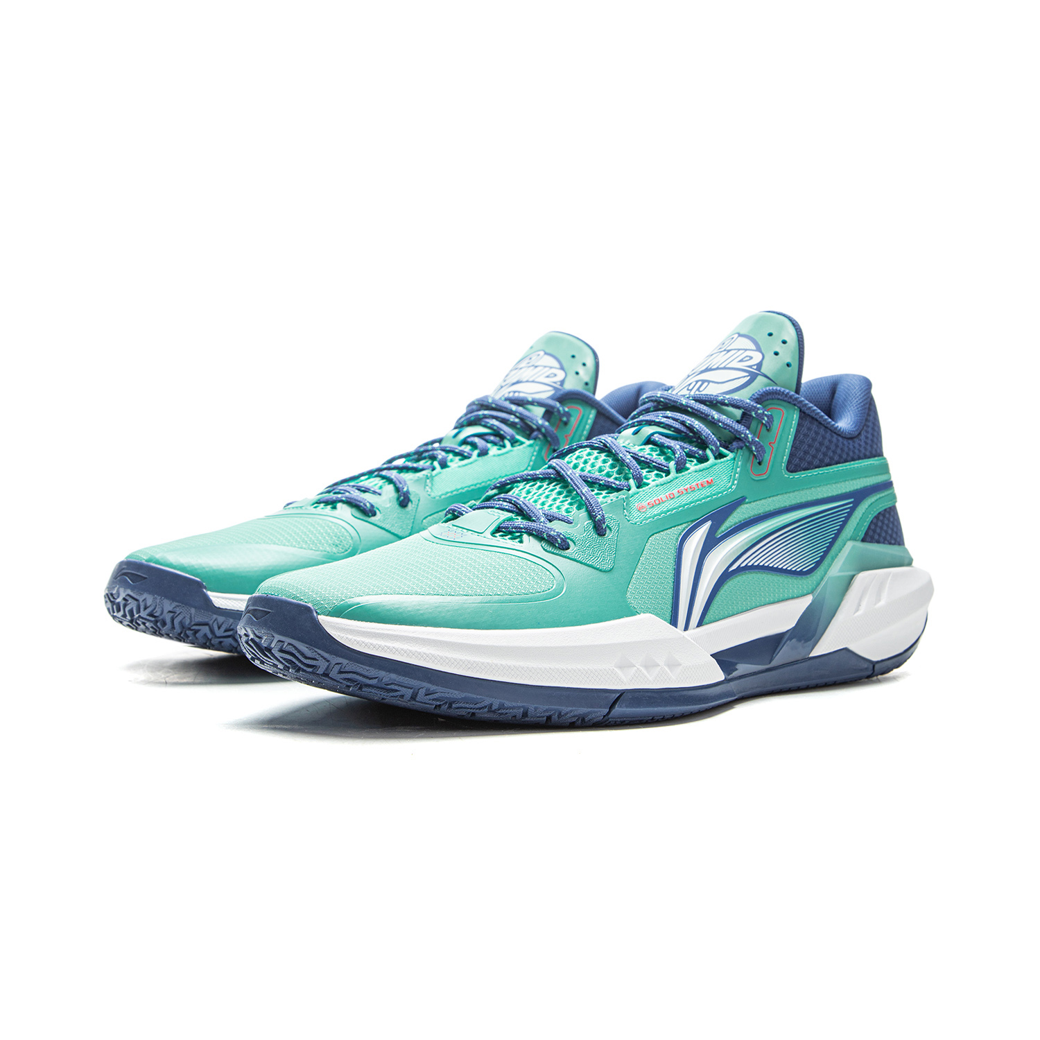 Li Ning Light Speed 3mid Basketball Shoes Men’s Low Top Pool Blue/Deep Sail Blue
