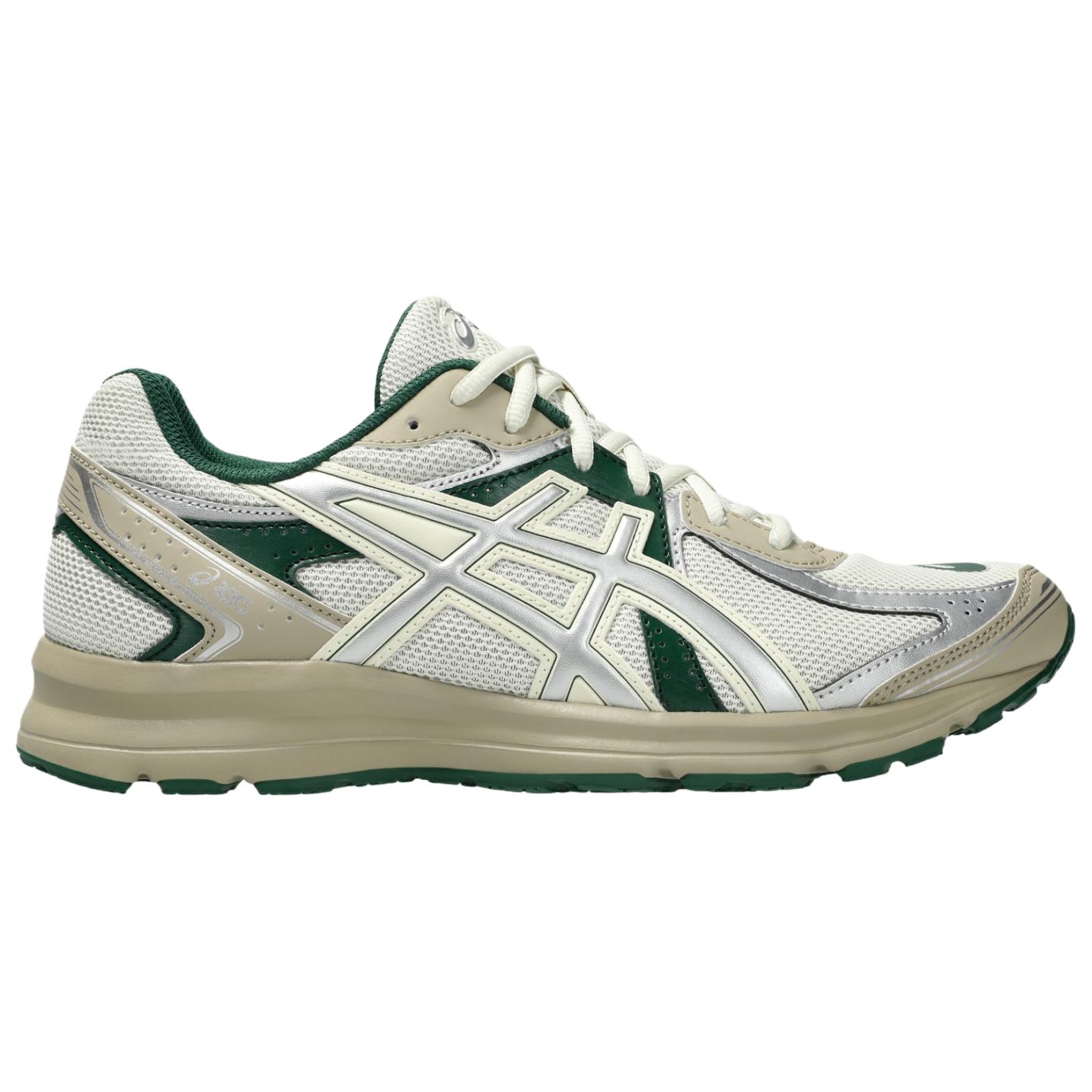 ASICS JOG 100S Cushioning Breathable Running Shoes Unisex Beige Silver Green