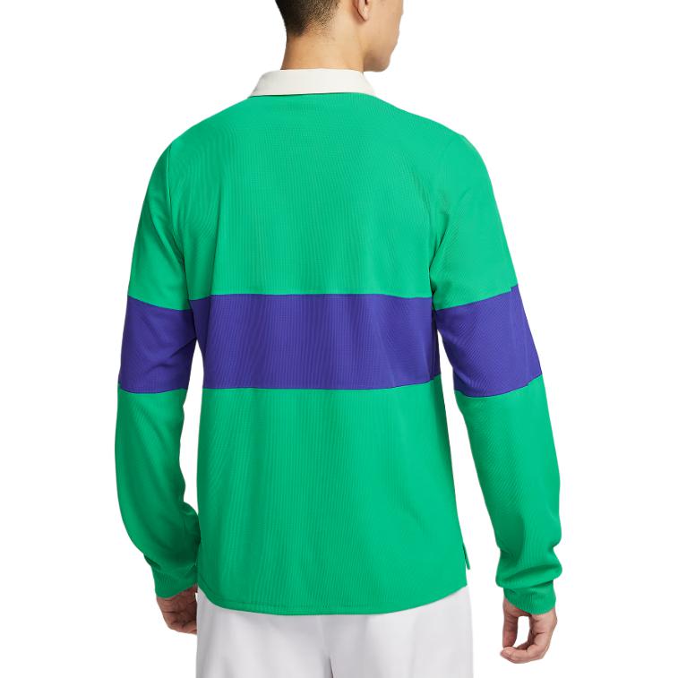 Nike Dri FIT ADVCourt Slam SS25 Tennis Top Men’s Stadium Green/Midnight Blue/White