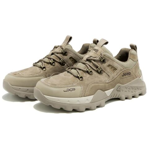 Jeep Abrasion Resistant Low top Mountaineering Shoes Men’s Light Khaki