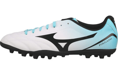 Mizuno Folgado AS AG Artificial Ground Cushioning Abrasion Resistant Impact Resistant Soccer Shoes Men’s White Blue