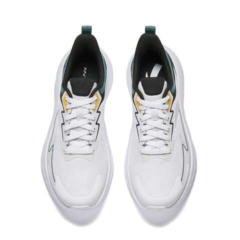 Anta Slip Resistant Abrasion Resistant Slip Resistant Abrasion Resistant Low top Casual Running Shoes Men’s White Green