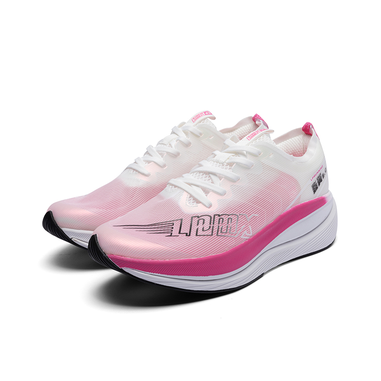 LPMX Running Shoes Men’s Low Top White Rose Red