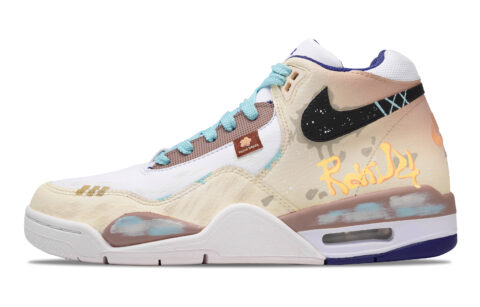 Nike Flight Legacy Vintage Basketball Shoes Men’s Mid Top White/Yellow/Brown