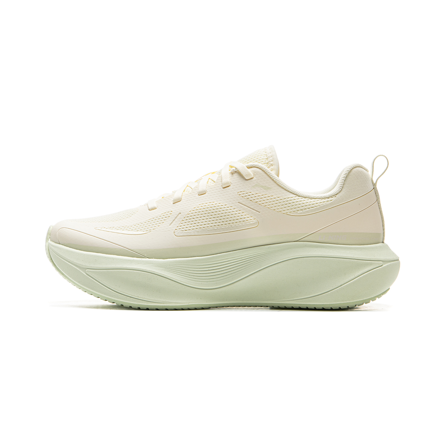 Li Ning Cushioning Slip Resistant Abrasion Resistant Support Lightweight Low top Running Shoes Women’s White Green