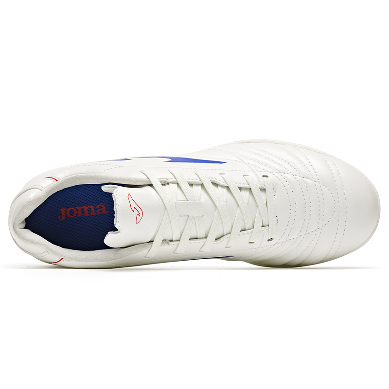 Joma Aguila TF Turf Kangaroo Leather Soccer Shoes Unisex White Blue