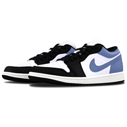 Jordan Air Jordan 1 Cushioning, Wear Resistant Low top Vintage Basketball Shoes Unisex Black Blue
