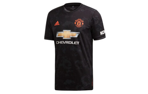 Adidas Manchester United Soccer Jerseys Men's Black Moderate Straight Fit