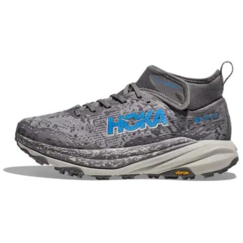 HOKA ONE ONE Speedgoat 6 Slip Resistant, Waterproof, And Resilient Mid top Running Shoes Women’s Gray