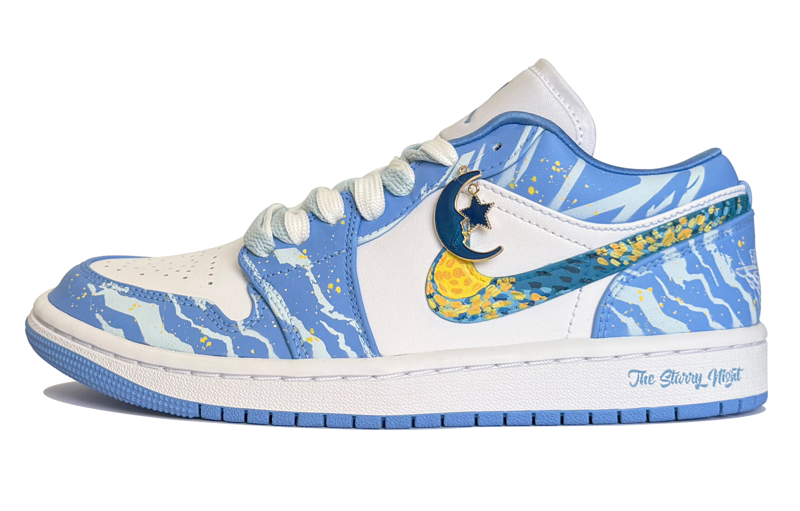 Jordan Air Jordan 1 Moon Mail, Radiant Glow Cushioning Low top Vintage Basketball Shoes Women’s Sky Blue
