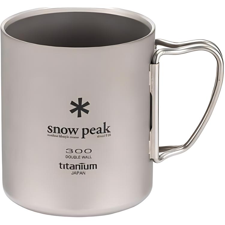 Snow Peak Outdoor Water Equipment 300ml Camping Double Layer Titanium Cup