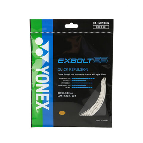 YONEX Badminton Racket Strings EXBOLT Collection Forged Fiber 63 Thread Unisex 1 Pack 10m