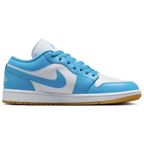 Jordan 1 Low White Gum Light Brown Dark Powder Blue Women’s