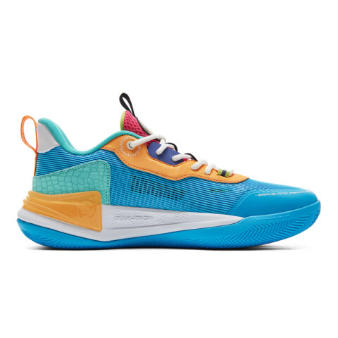 PEAK State Pole Slip Resistant Abrasion Resistant Low top Basketball Shoes Men’s Yellow Blue Mismatched