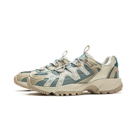 Li Ning Outdoor CF Tracing Cushioning, Wear Resistant Low top Hiking Shoes Unisex Green White