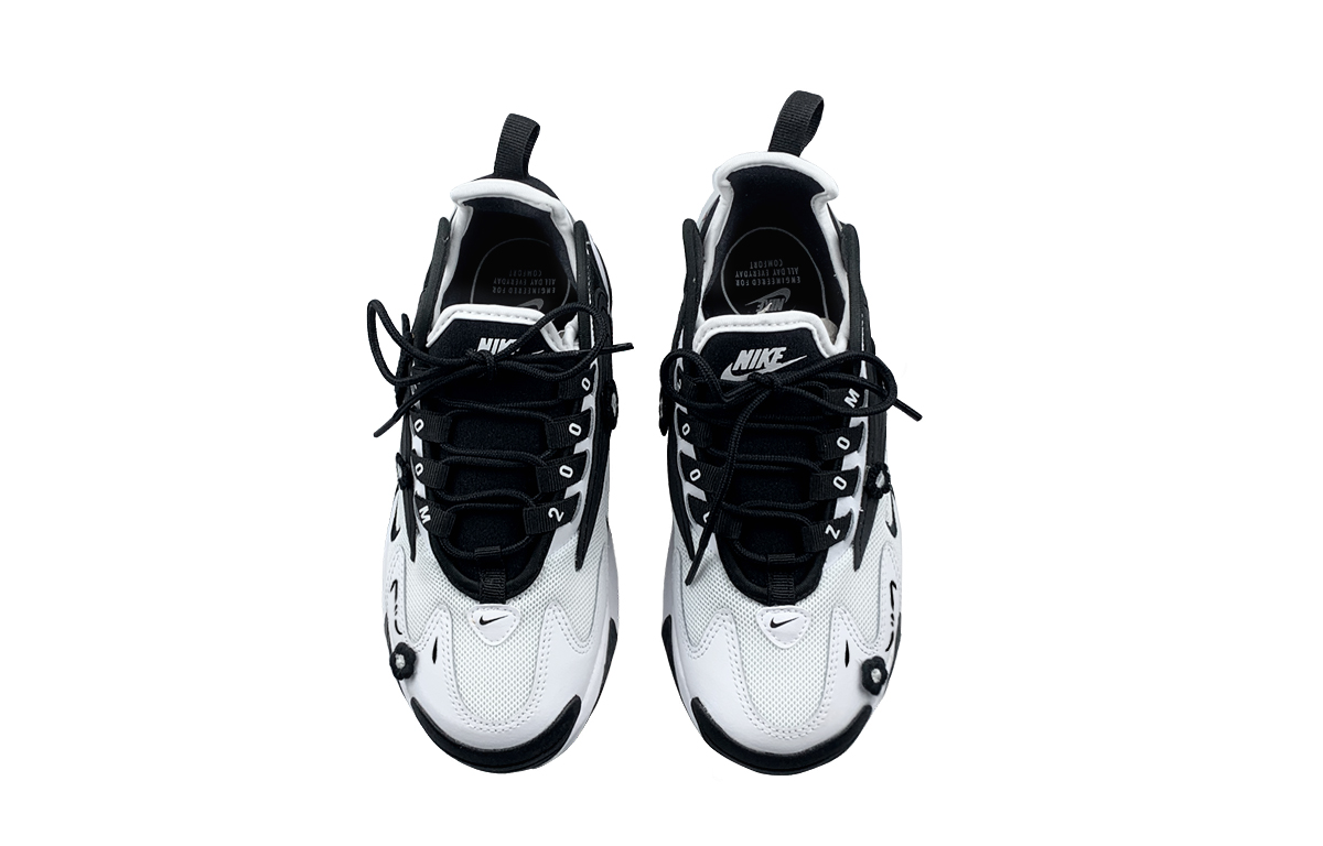 Nike Zoom 2K Cushioning Slip Resistant Abrasion Resistant Breathable Mid top Running Shoes Unisex Black White