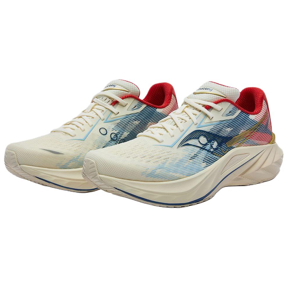 Saucony SLAY Full Speed 3 Running Shoes Unisex Beige Blue Red