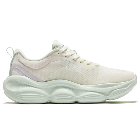Erke Cushioning Rebound Low top Training City Commuting Running Shoes Women’s Microcrystal White Purified Water