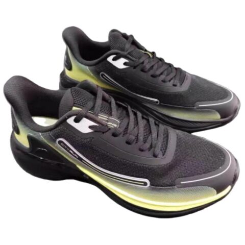 Anta Slip Resistant, Abrasion Resistant, Breathable Low top Casual City Commuting Running Shoes Men’s Black Yellow