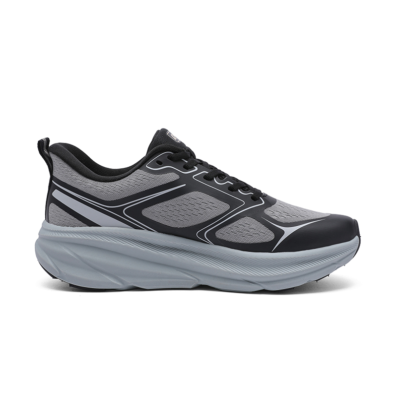LPMX Cushioning, Wear Resistant Low top Sprint Running Shoes Men’s Black Gray