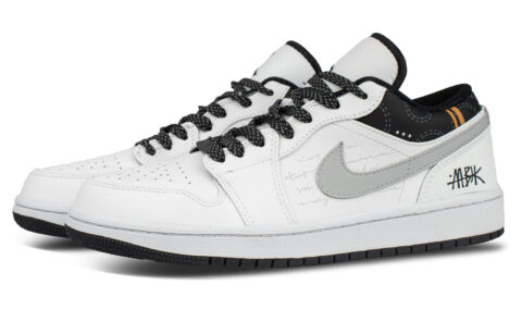 Jordan Air Jordan 1 Cushioning Breathable Low top Vintage Basketball Shoes Unisex White