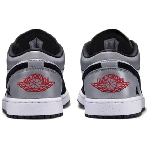 Jordan Air Jordan 1 Slip Resistant Abrasion Resistant Low top Vintage Basketball Shoes Unisex Black