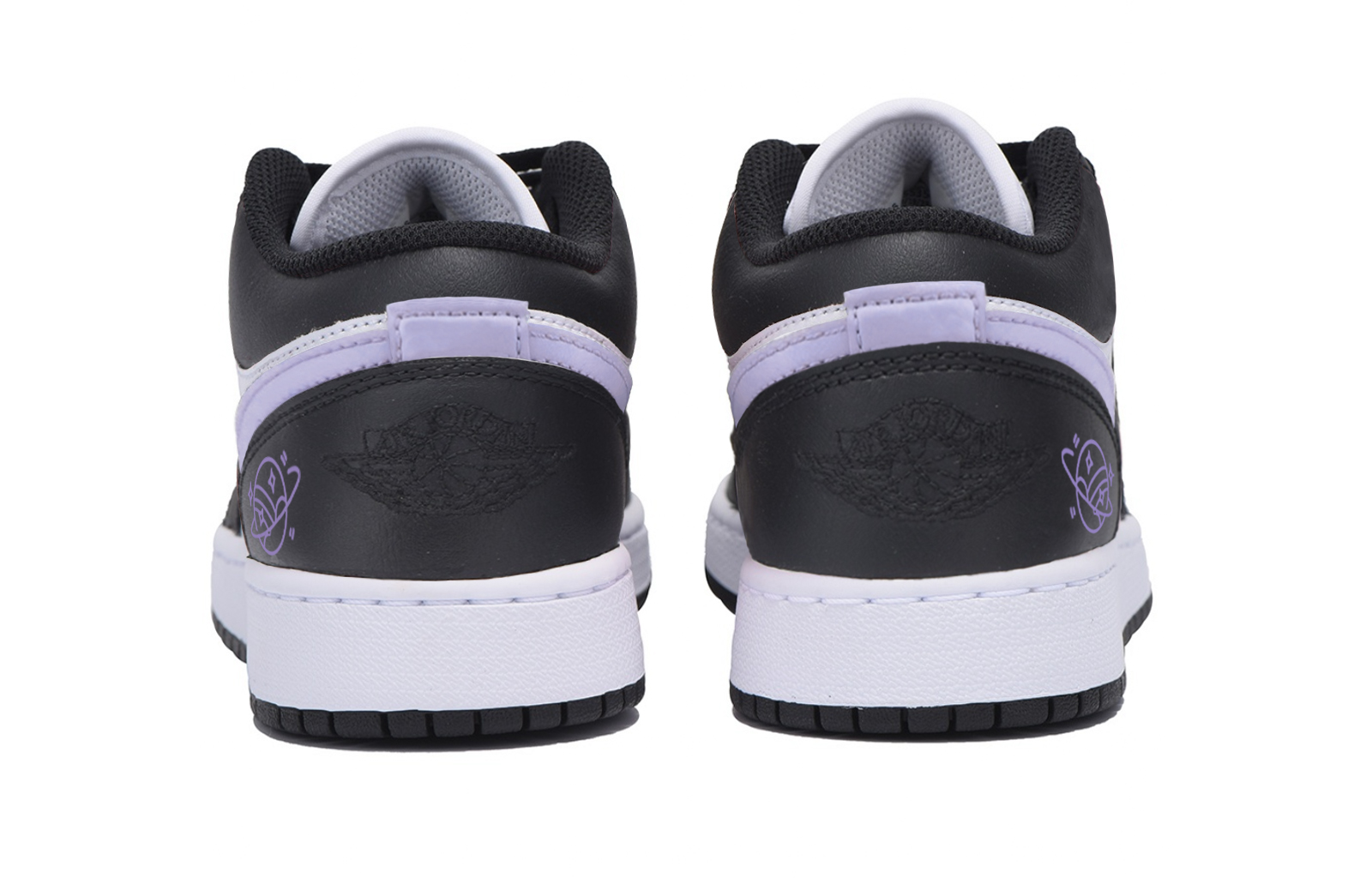 Jordan Air Jordan 1 Abrasion Resistant Low top Vintage Basketball Shoes Men’s Black Purple