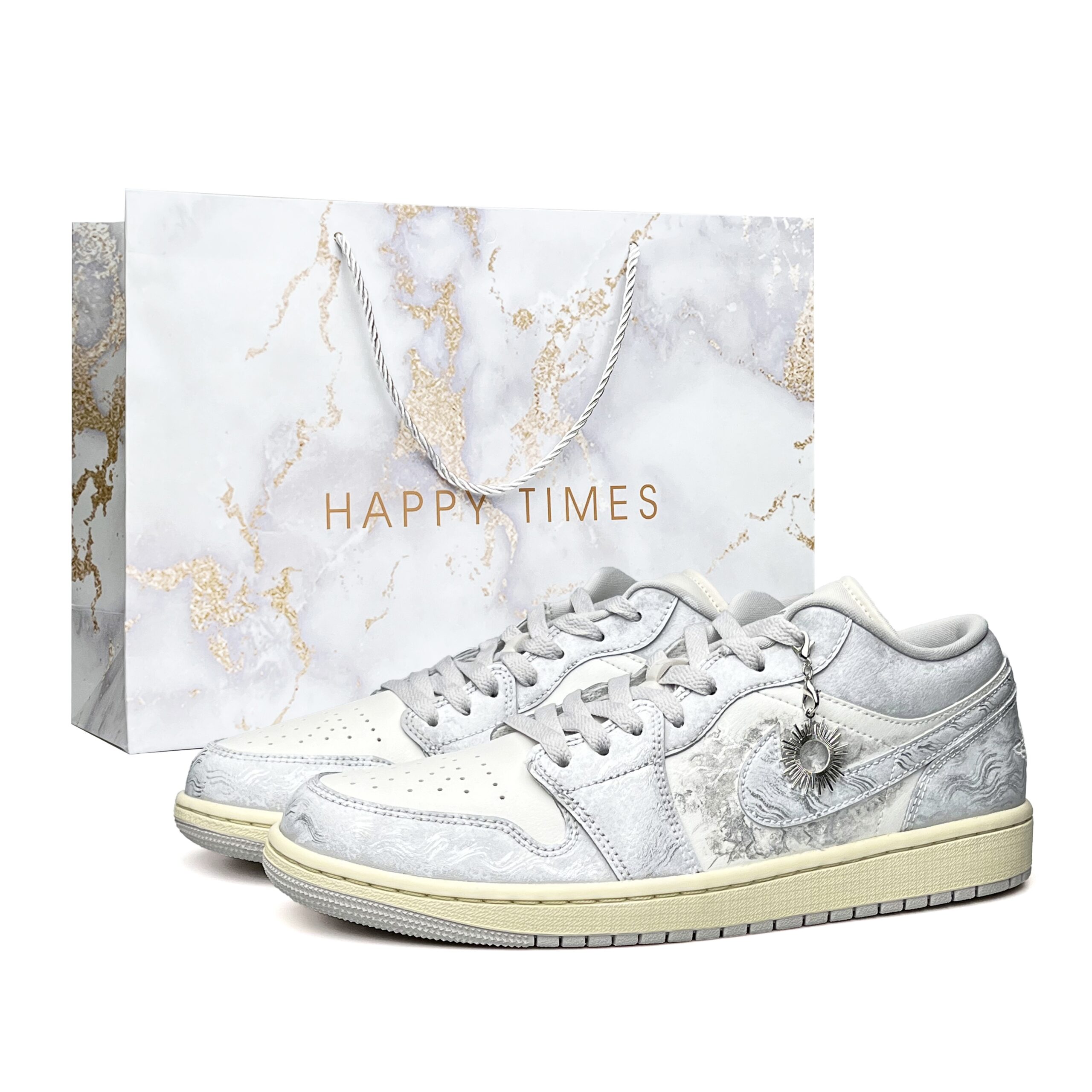 Jordan Air Jordan 1 Apollo, The Sun God Low top Vintage Basketball Shoes Unisex White