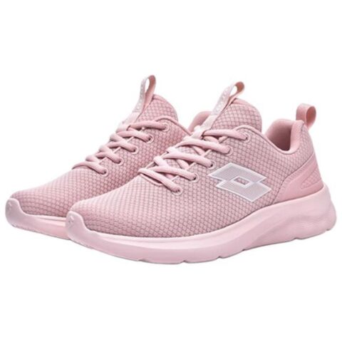 LOTTO Fabric Cushioning Slip Resistant Cushioning Slip Resistant Low top Running Shoes Women’s Pink
