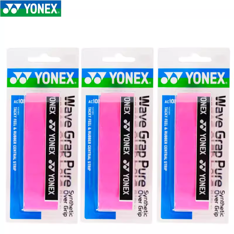 YONEX Badminton Grip Tapes Rose Red Keel Polyurethane Thin 3 Pack