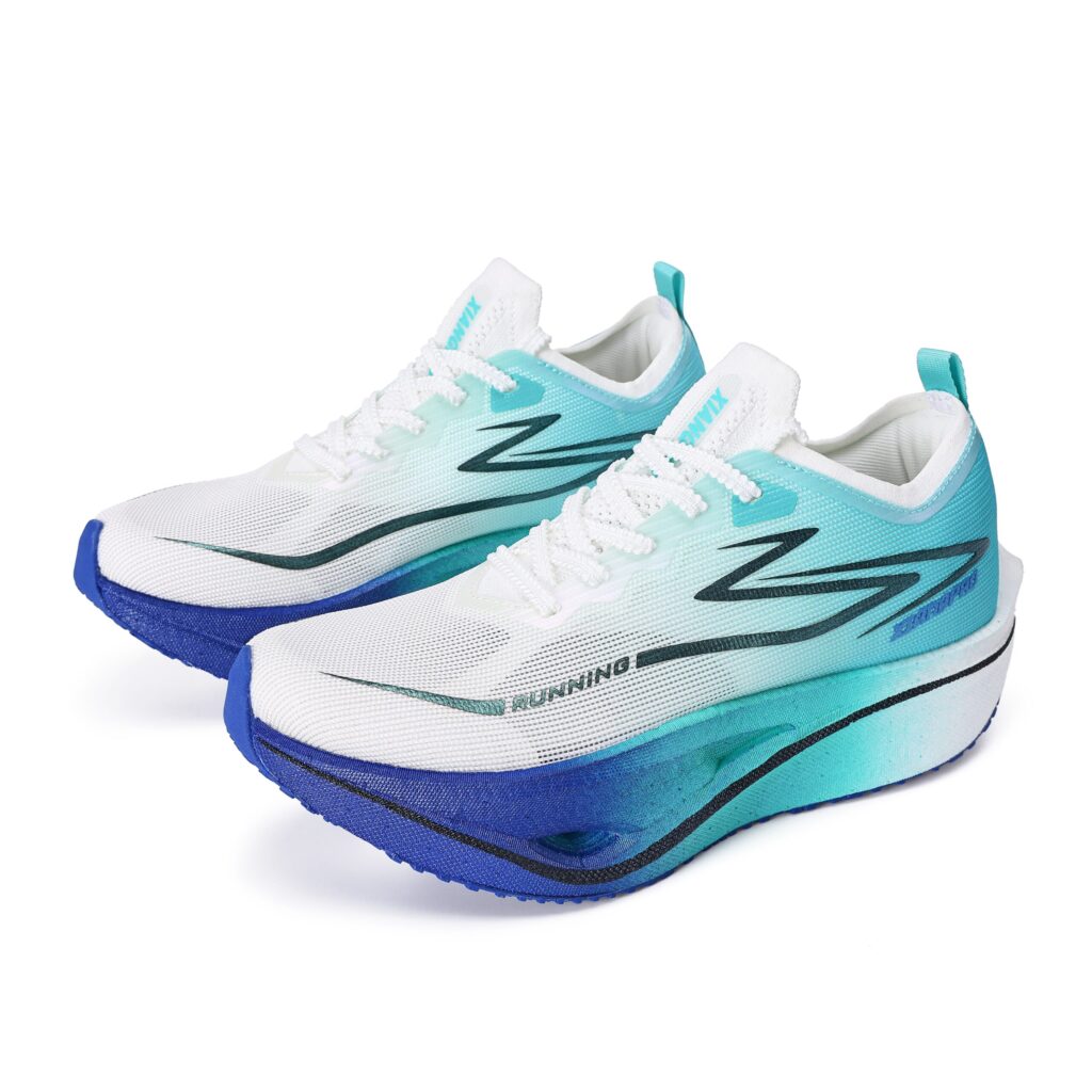 XIANGPAO Low top Genuine Carbon Plate Marathon Training Long Distance Running Shoes Unisex Azure After The Rain