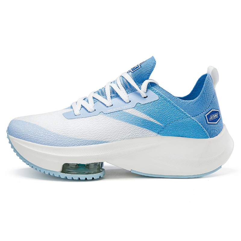 JINLAIKE Cushioning Slip Resistant Coverage Low top Air Cushion Casual Running Shoes Unisex White Blue
